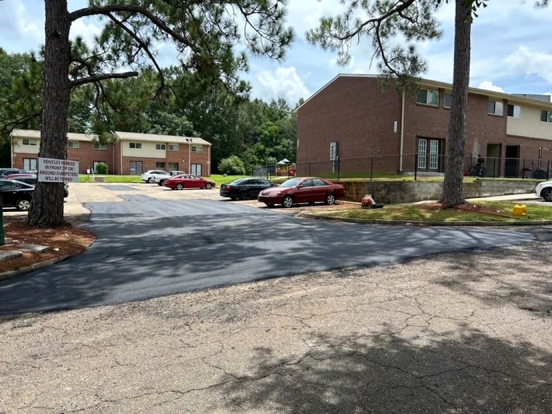 Street resurfacing in progress